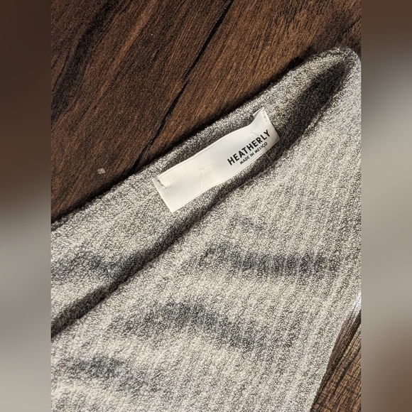 HEATHERLY Delia Side Tie Knit Romper Light Gray Size 2X Stretchy Soft Comfy NWT! - Picture 4 of 16